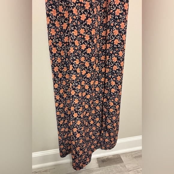 The Way to Love Navy Blue Floral Print Ruffled Maxi Dress XS - Picture 5 of 8